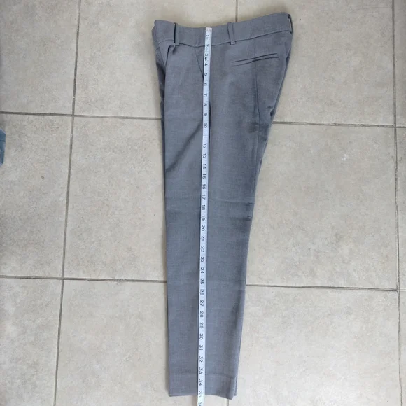 J Crew 365 Womens Gray High Rise Slim Straight Leg Cameron Ankle Pants Size 8 - Picture 11 of 12